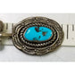 Vintage Navajo Morenci Turquoise Pendant Sterling Navajo Pearls Necklace M Monte