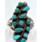 Old Pawn Zuni Snake Eye Turquoise Sterling Silver Ring Size 7 Native American