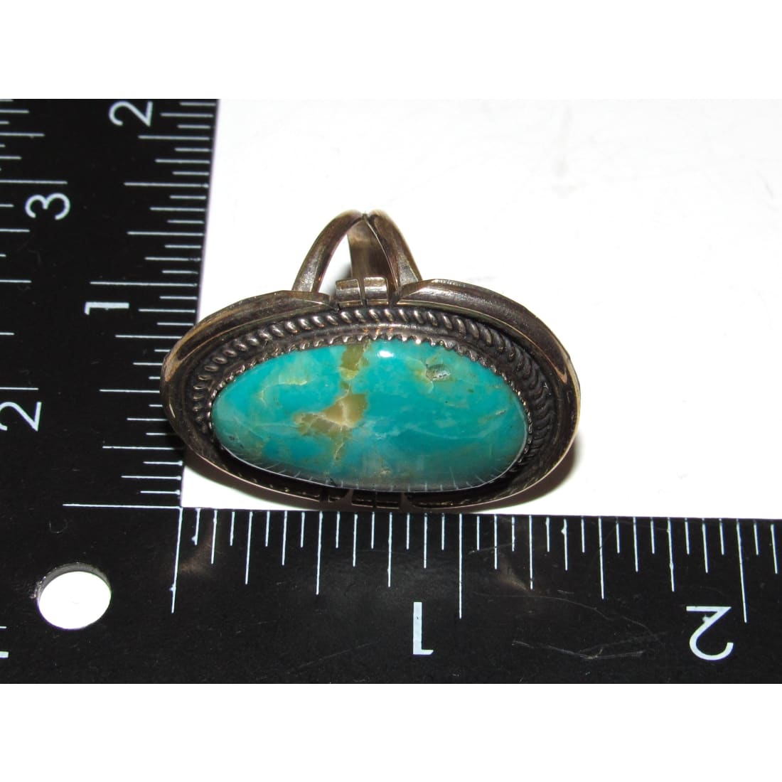 Navajo Royston Turquoise Ring Sz 9 Sterling Silver D. Morris