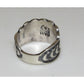 Navajo Band Ring Size 8 Sterling Silver Repousse Band Signed Bennie Ramone