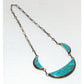 Old Pawn Zuni Turquoise Inlay Necklace Sterling Silver Orlinda Natewa