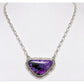 Navajo Purple Charoite Bar Necklace Sterling Silver A. Lee