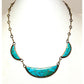 Old Pawn Zuni Turquoise Inlay Necklace Sterling Silver Orlinda Natewa
