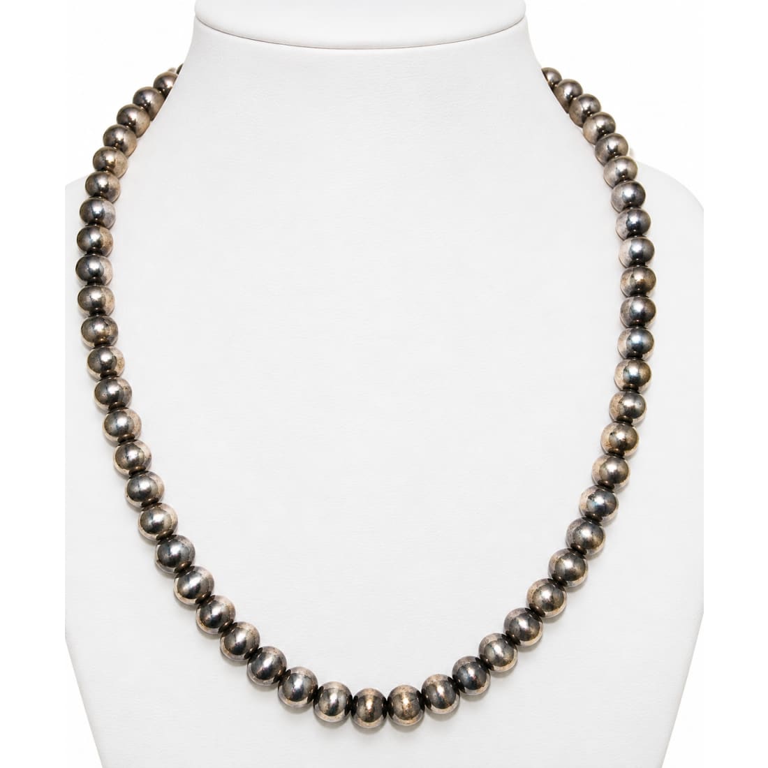 Vintage Navajo Pearls Necklace Sterling Silver 20"