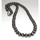 10mm Navajo Pearls Necklace Sterling Silver Saucer Beads Necklace 24" V. Tso