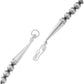 Native American Navajo pearls necklace sterling silver with detailed bead and cone design clasp