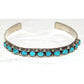Navajo Kingman Turquoise Stacker Cuff Bracelet Sterling Silver