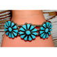 Zuni Turquoise Cluster Cuff Bracelet Sterling Silver David & Mary Chavez
