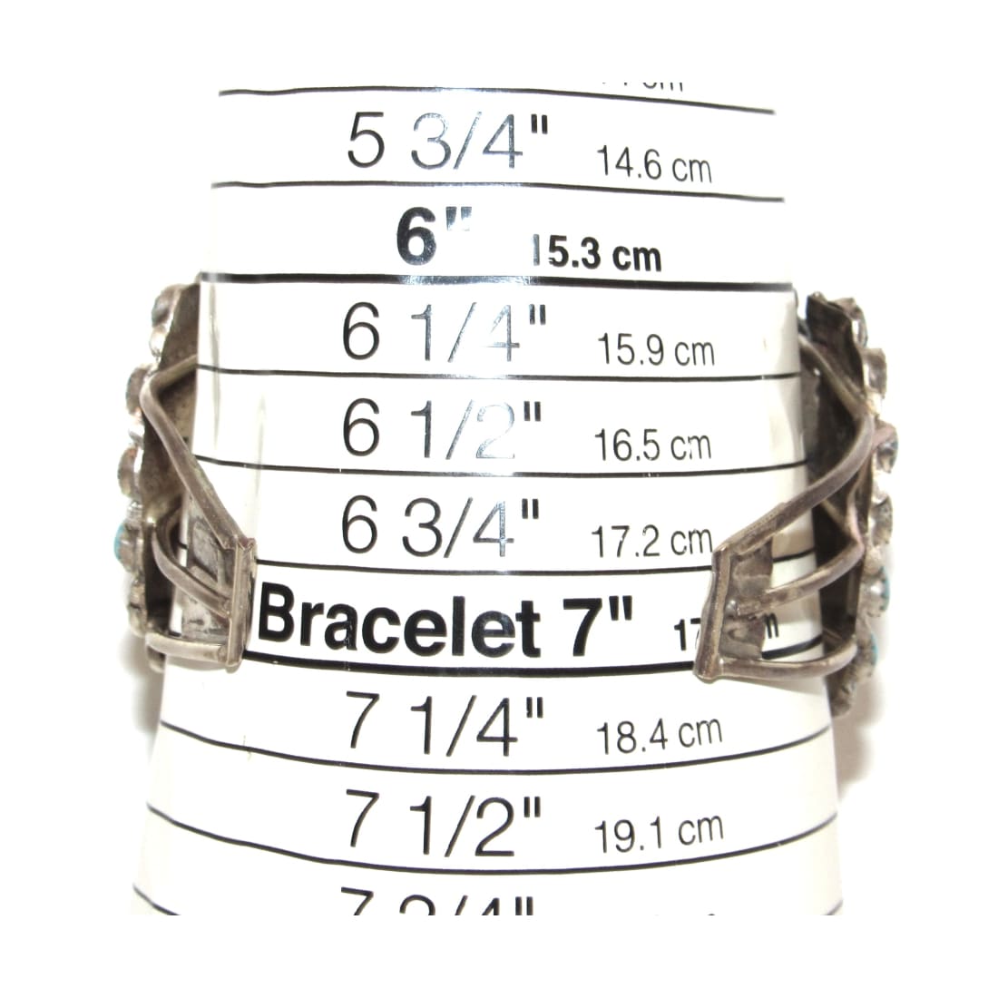 Navajo Turquoise Cluster Sterling Silver Cuff Bracelet D. Wauneka