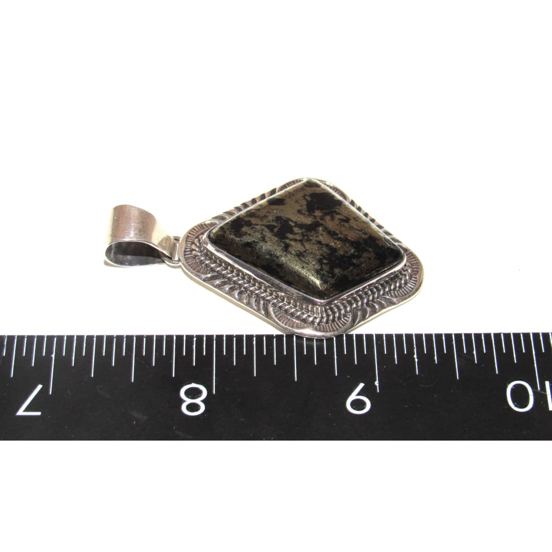 Vintage Navajo Pendant Bracelet Apache Gold Sterling Silver Set W. Denetdale