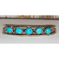 Navajo Blue Royston Turquoise Stacker Cuff Bracelet Sterling Silver Signed