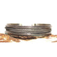 Old Pawn Navajo Double Carinated Ingot Cuff Bracelet Sterling Silver Native