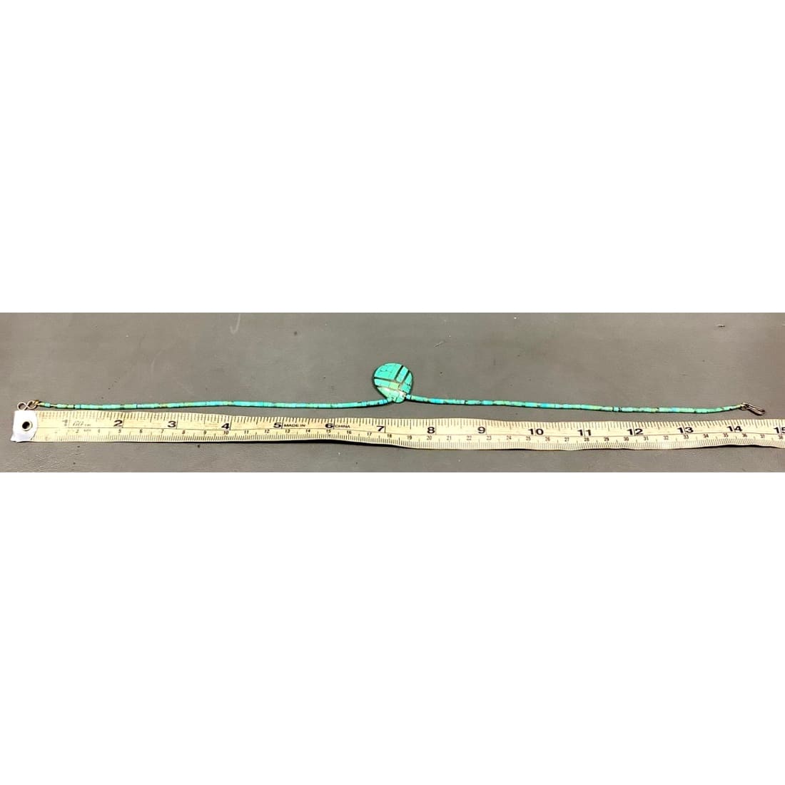 Old Pawn Santo Domingo Turquoise Heishi Necklace
