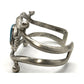 Old Pawn Navajo Morenci Turquoise Cuff Bracelet Sterling Silver 50G