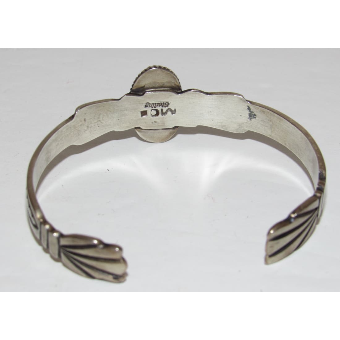 Navajo Royston Turquoise Stacker Cuff Bracelet Sterling Silver Martha Cayatineto