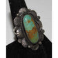 Navajo Royston Turquoise Statement Ring Sz 7 Sterling Silver Signed
