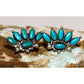Old Pawn Zuni Turquoise Cluster Sterling Silver Screw Back Earrings