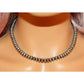 6mm Navajo Pearls Necklace Sterling Silver Saucer Beads Choker Necklace 16"L