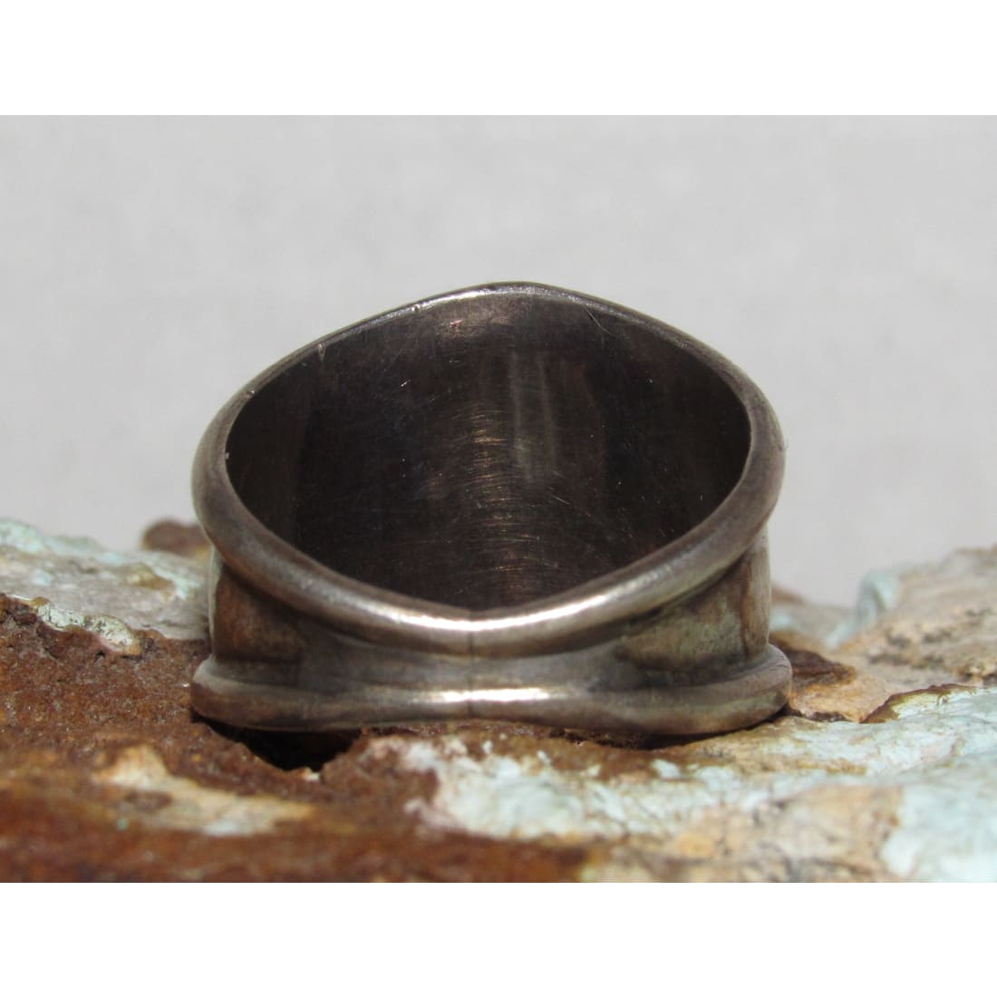 Old Pawn Navajo Cerrillos Turquoise Ring Size 7 Sterling Silver Native American