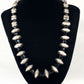 Vintage Taxco Mexico Sterling Silver & Black Obsidian Statement Necklace 106 G