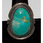 Navajo Royston Turquoise Ring Sz 9 Sterling Silver D. Morris