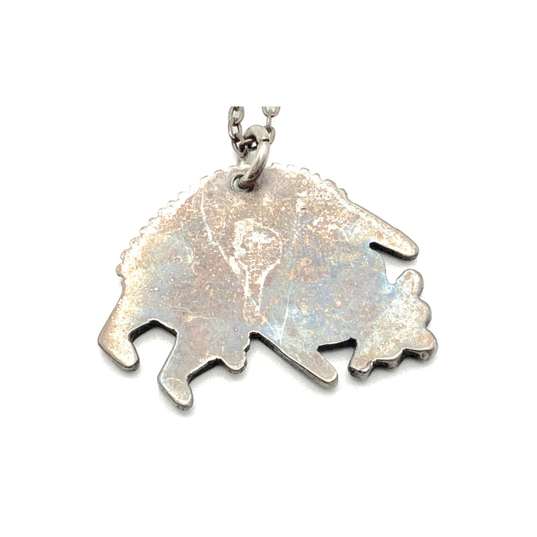 Old Pawn Zuni Rainbow Man Kachina Pendant Necklace Sterling Silver Turquoise Coral MOP