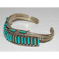 Vintage Zuni Petit Point Turquoise Cuff Bracelet Sterling Silver