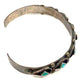 Old Pawn Zuni Turquoise Bracelet Sterling Silver Stacker Cuff Signed