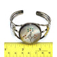Vintage Zuni Sterling Silver Mother of Pearl Flower Inlay Cuff Bracelet
