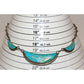 Old Pawn Zuni Turquoise Inlay Necklace Sterling Silver Orlinda Natewa