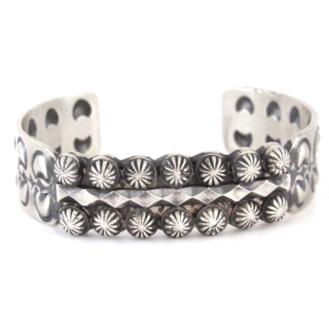 Navajo Stacker Cuff Bracelet Sterling Silver Martha Cayatineto