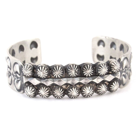 Navajo Stacker Cuff Bracelet Sterling Silver Martha Cayatineto