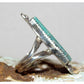 Navajo Kingman Turquoise Pyrite Matrix Ring Sz 6 Sterling Silver Selena Warner