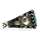 Vintage Navajo Turquoise Thunderbird Bracelet Navajo Ingot Sterling Silver