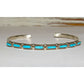 Zuni Turquoise Petit Point Stacker Cuff Bracelet Sterling Silver M. Hannaweeka