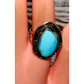 Navajo Blue Royston Turquoise Ring Size 10 Sterling Silver Signed