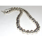 Handmade Navajo Pearls Necklace Sterling Silver 10mm Saucer Beads 20"L G Benally