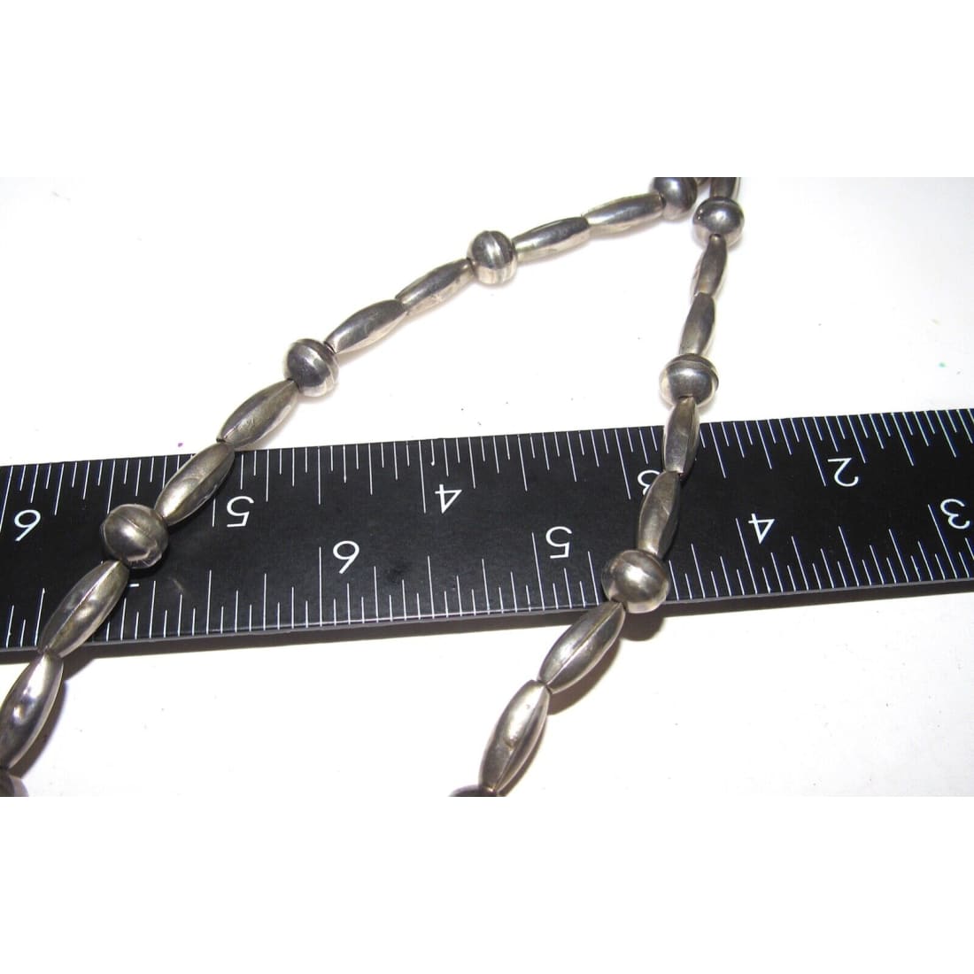 VTG Navajo Morenci Turquoise Pendant Necklace Sterling Navajo Pearls Necklace