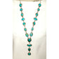 Navajo Royston Turquoise Lariat Necklace Sterling Silver K. Pino