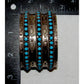 Zuni Sleeping Beauty Mine Snake Eye Turquoise Cuff Bracelet Sterling Signed