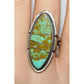 Navajo Number 8 Turquoise Inlay Ring Sz 8 Sterling Silver Steve Francisco