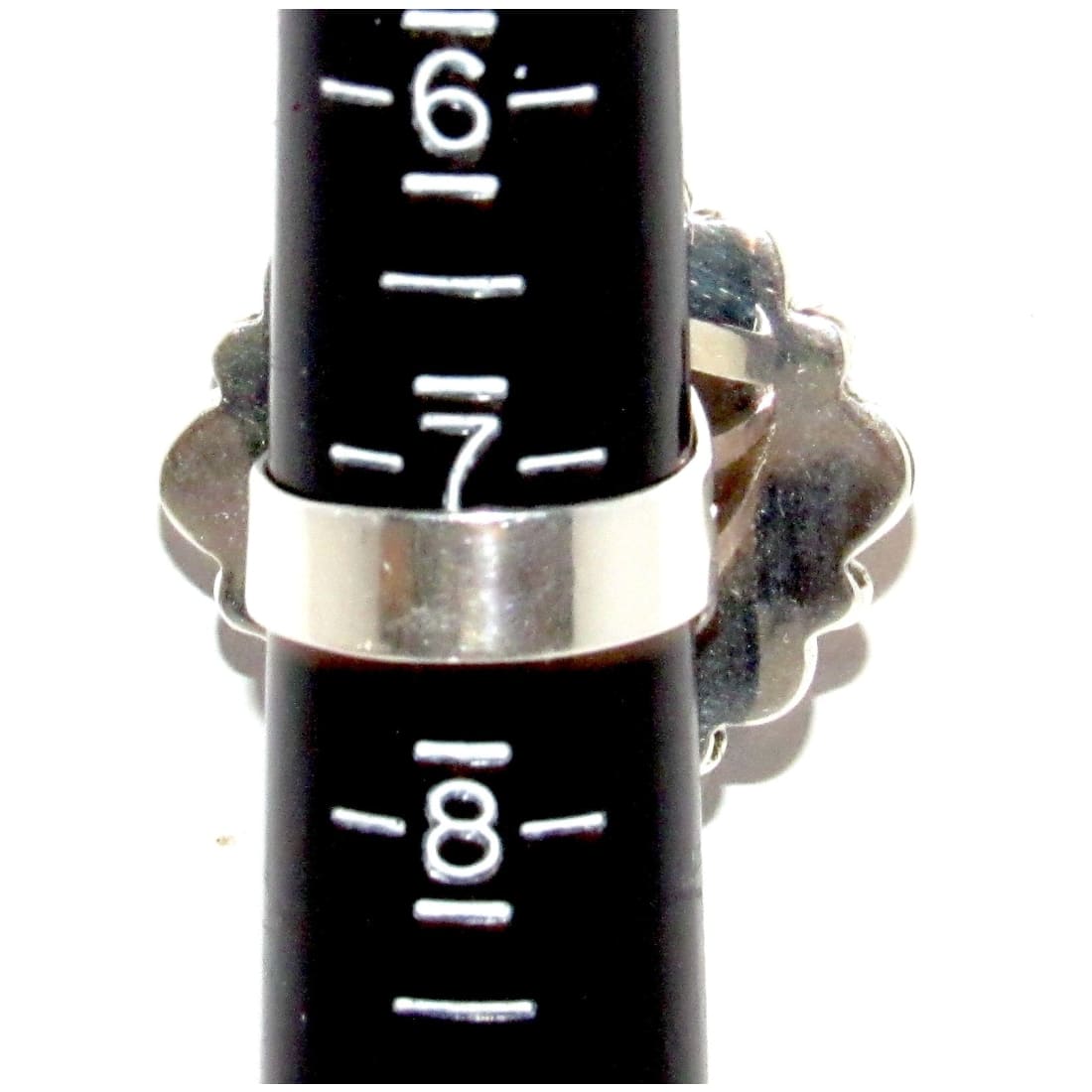 Navajo Turquoise Spiny MOP Cluster Ring Sz 7.5 Sterling Silver A. Bahe