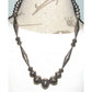 Old Pawn Handmade Navajo Pearls Necklace Stamped Saucer & Cones Beads Sterling