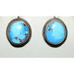 Navajo Golden Hills Turquoise Post Earrings Sterling Silver Tim Yazzie