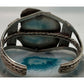 Vintage Navajo Sterling Old Mine Kingman Turquoise Statement Cuff Bracelet Old Pawn