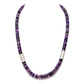 Vintage Navajo Amethyst Bead Heishi Necklace Sterling Silver
