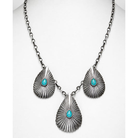 Navajo Turquoise Concho Necklace Verde Jake Sterling Silver
