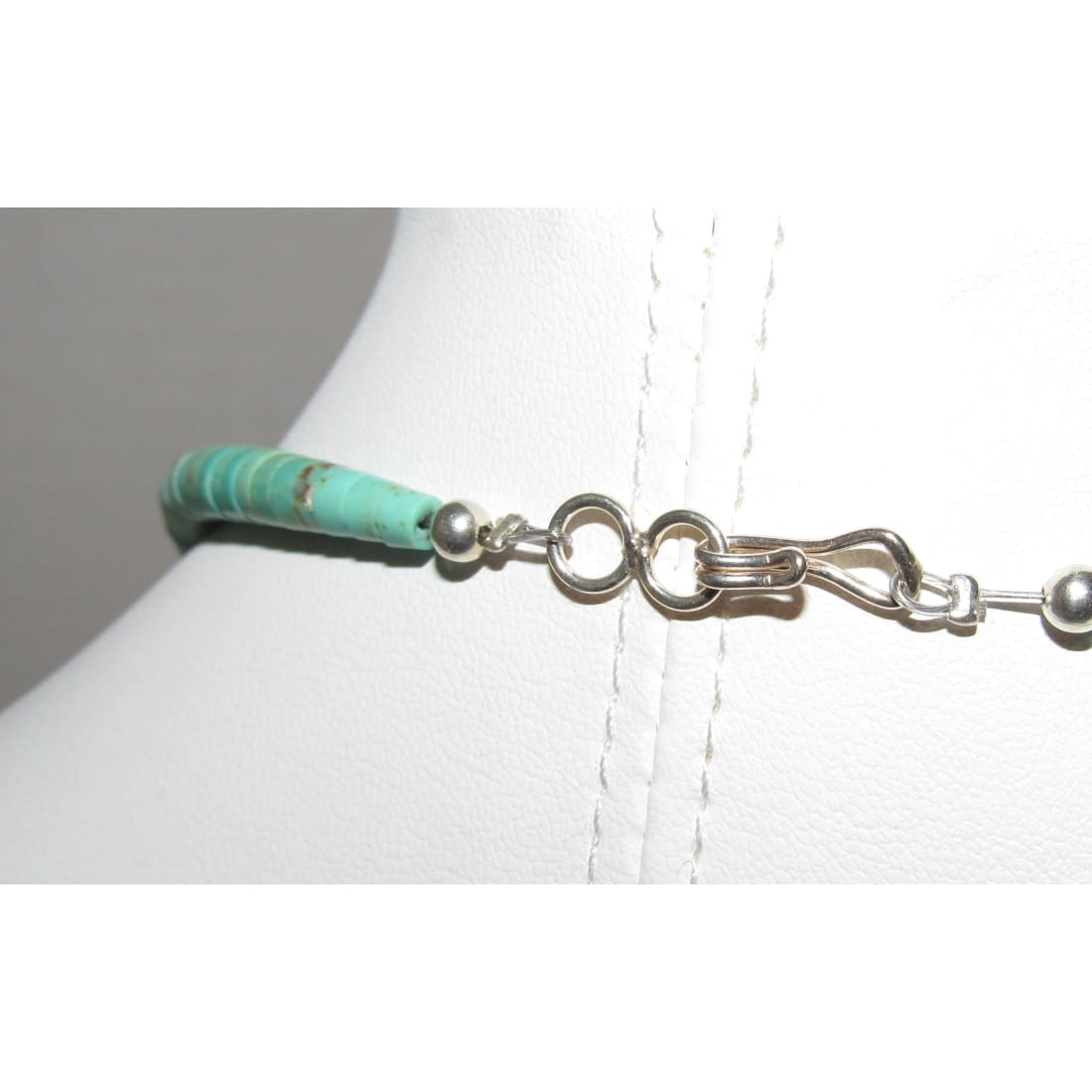 Santo Domingo Royston Turquoise Heishi Necklace Lupe Lovato