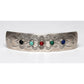 San Ildelfonso Sterling Hair Barrette Gemstones Native American G. Trujillo