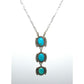 Navajo Royston Turquoise Small Lariat Necklace Sterling Silver